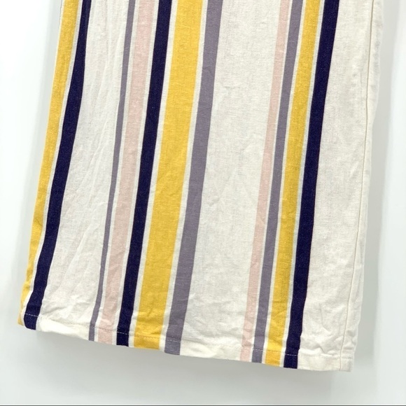 Gypsies & Moondust Strapless Striped Linen Blend Jumpsuit - Picture 4 of 9